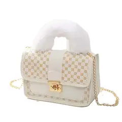 GENERICO - Bolso Bandolera Elegante para Mujer con Cadena Dorada Diseño Moderno y Sofisticado