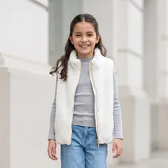 GENERICO - Chaleco Beige Niña - Tallas 6 - 16 - Angela Kids