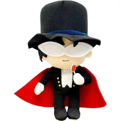 SAILOR MOON - Tuxedo Mask con rosa Peluche Peluche Oficial Mamoru Chiba 22cm anime