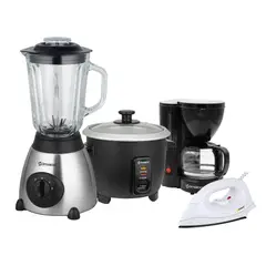 Imaco - Cuatri-combo licuadora + olla + cafetera + plancha
