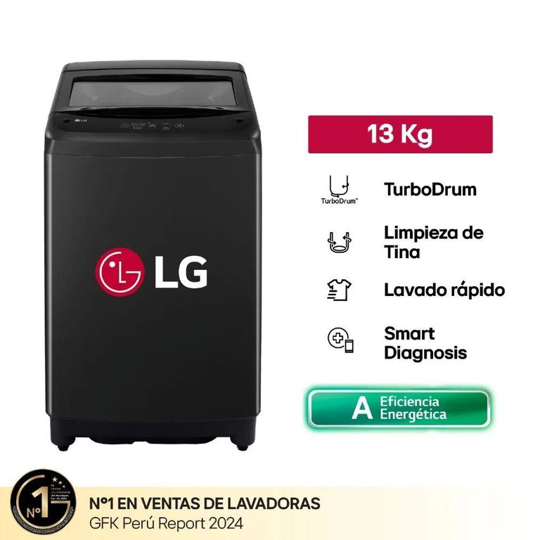 Lavadora Carga Superior 13Kg WT13OBVTB Negro