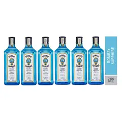 BOMBAY - GIN SAPPHIRE 750ML - 6 UND