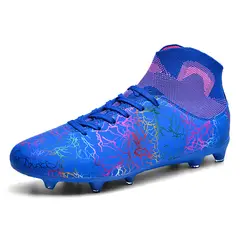 DANWEILE - Botas fútbol unisex caña alta Naranja