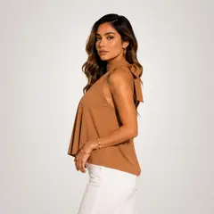 GENERICO - Blusa Alessandra Color Camel Suplex Premium