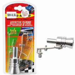 JET - Simulador Tubo De Escape XL Silver 11cm Universal