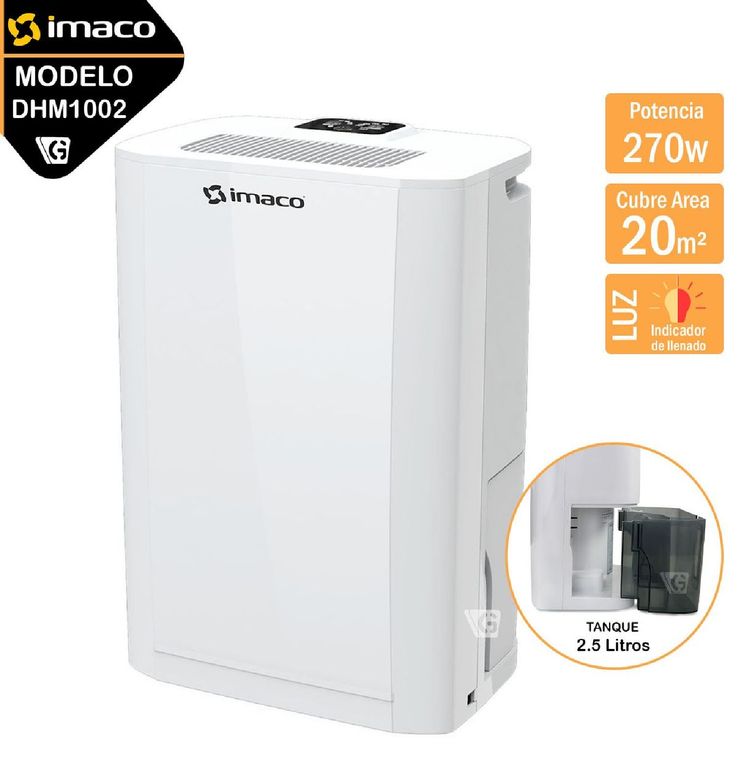 Deshumedecedor Portátil DHM1002 Mecánico Blanco