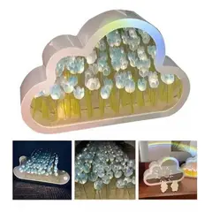 GENERICO - Lámpara de Tulipanes en Nube con Luz LED USB