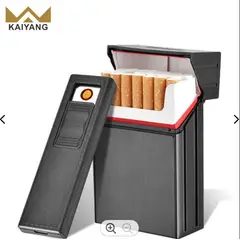 GENERICO - Encendedor Electrónico Recargable Porta cigarrera Carga USB