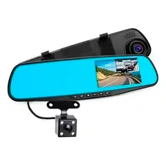 GENERICO - Espejo Retrovisor para Carro Cámara Frontal para Retroceso + Cargador