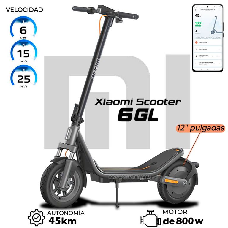 Scooter Electrico 6 25km/h, 800W