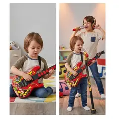 OEM - Guitarra Grande Infantil con Micrófono y Amplificador 120 cm 6 a 8 años