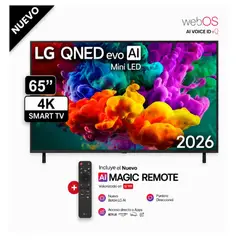 LG - Televisor 65QNED65BSA 65” 4K Ultra HD QNED Mini LED