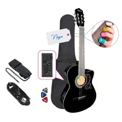 STRING GUITARS - GUITARRA ELECTROACUSTICA NYLON NEGRO