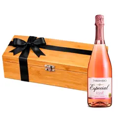 GENERICO - Tabernero Rose 750 ml + Set Destapador Vino 4 Piezas en Caja de Madera