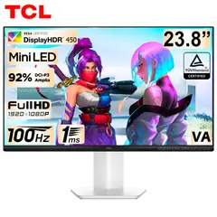 TCL - Monitor 24G54 Mini LED 24" Full HD, 100Hz, 1Ms, DisplayHDR 450
