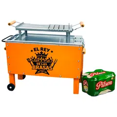 GENERICO - Six pack pilsen 473ml + caja china acero inoxidable 5kg