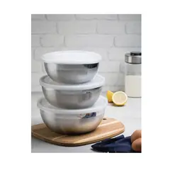 TRAMONTINA - JUEGO DE 3 TAPERES FREEZINOX DE ACERO INOXIDABLE CON TAPA PLASTICA