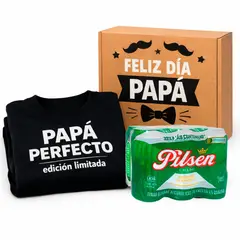 GENERICO - Six pack pilsen 473ml + Polera Papa perfecto