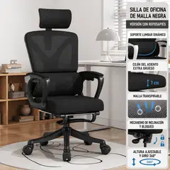HANMA - Silla Ergonomica de escritorio 258B oficina