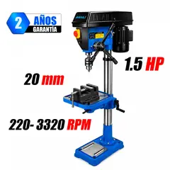 KAILI - Taladro de Columna Perforadora Industrial KL838 20mm 1.5HP con Láser Guía y Luz LED