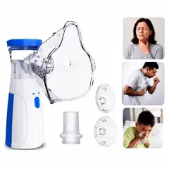 GENERICO - Nebulizador portátil para niños y adultos 3 boquillas complicaciones respiratorias asma