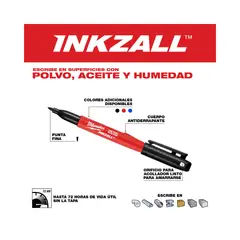 Milwaukee - Marcador de Punta Fina INKZALL Color Negro 48-22-3100B