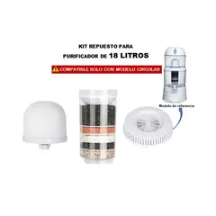 WATERLIFE - Kit repuesto para purificador de agua de 18 Litros Waterpro