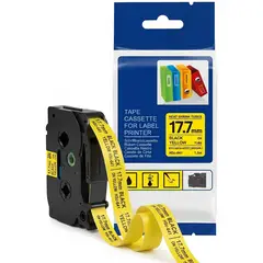 GENERICO - ETIQUETA TERMOCONTRAIBLE AMARILLO HSC641 DE 17.7MM PARA ROTULADORA