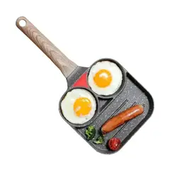 GENERICO - SARTEN ANTIADHERENTE DE GRANITO CON 3 DIVISIONES PARA PANQUEQUES Y HUEVOS MOD EB-18