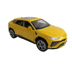 DIECAST MASTER - Auto Escala Colección LAMBORGHINI URUS Amarillo Con Sonido Luz Escala 124