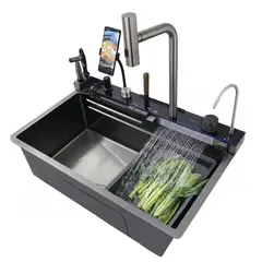 BUYPAL - Lavadero Multifuncional De Cocina Acero Inoxidable Pro