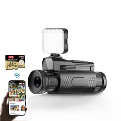 PUREPOWER - Telescopio de visión nocturna video fotográfico digita 4K HD con WIFI para Viajes de Campamento,32GB