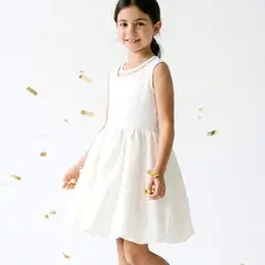 GENERICO - Vestido Globo Hueso Niña Angela Kids