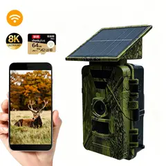 PUREPOWER - Cámara de Caza con WiFi 4K, Visión Nocturna Invisible No Glow, Activación por Movimiento,Con64G Card