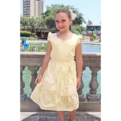 KIDS MASHMELO - Vestido en Brodery con Escote Corazón para niñas
