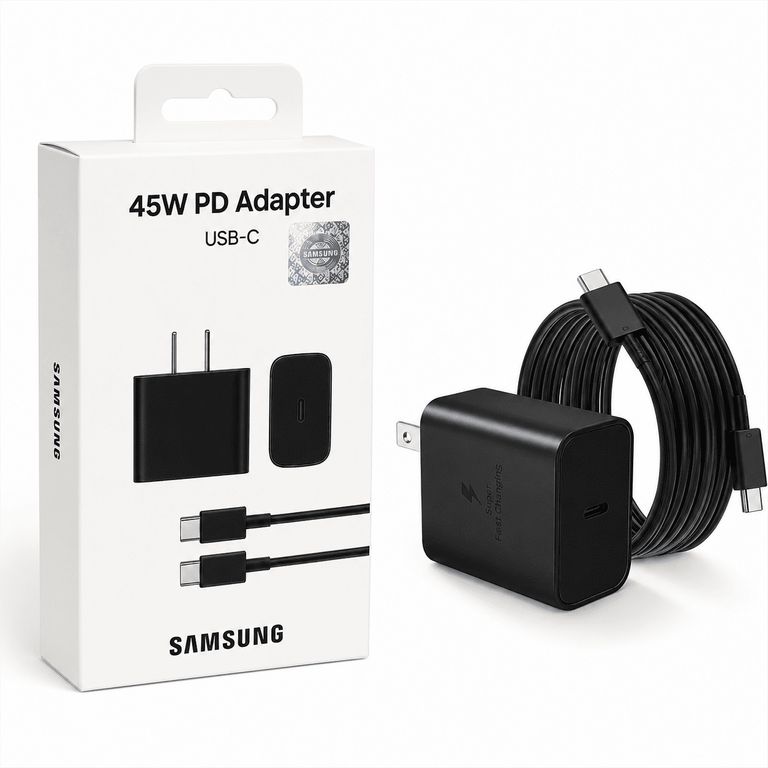 Cargador de 45w USB C Carga Rápida Negro
