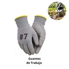GUANTE - Guantes De Trabajo Gris Talla 7 x 12pares