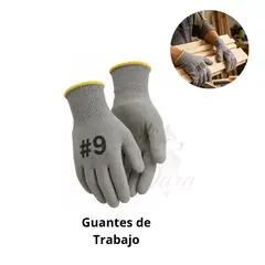 GUANTE - Guantes De Trabajo Gris Talla 9. x 12pares