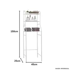 GENERICO - Repisa para Baño Organizador 3 Niveles Blanco