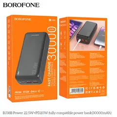 BOROFONE - Bateria portatil J38B Fast Charge PD 20w 22.5w QC3.0 Smart 30000mAH