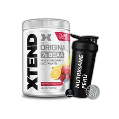 XTEND - BCAA 30 Servicios Aminoácidos + Electrolitos Sabor FRUIT PUNCH KNOCKOUT+SHAKER