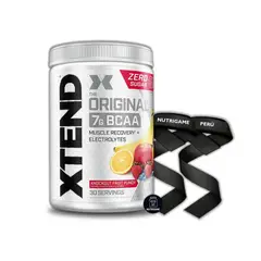 XTEND - BCAA 30 Servicios Aminoácidos + Electrolitos Sabor FRUIT PUNCH KNOCKOUT +STRAPS