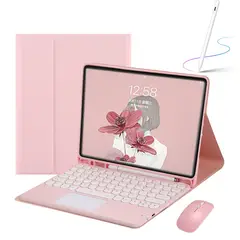 PUREPOWER - Funda con teclado de españo Ñ De Touchpad Para Ipad A16 11th Gen 11-Inch 2025 con ratón y lápiz