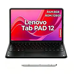 LENOVO - Tablet Pad Plus 12 Idea Tab Plus 8GB+128GB WiFi Y Lápiz táctil+Teclado Negro