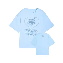 GENERICO - Polo Olivia Oversize Algodón Celeste Oversized