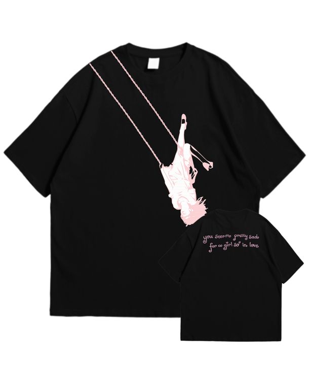 Polo Olivia Oversize Algodón Negro Oversized