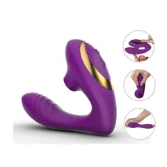 GENERICO - Succionador De Clítoris Y Vibrador 2 En 1 Silicona Recargable