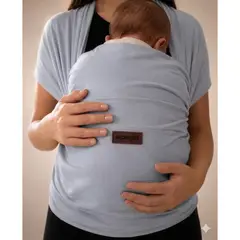GENERICO - Fular Portabebé Ergonómico Elástico 100% Algodón gris 0+ meses