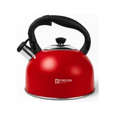 FACUSA - Tetera de 3 litros Rojo con Silbador Rojo