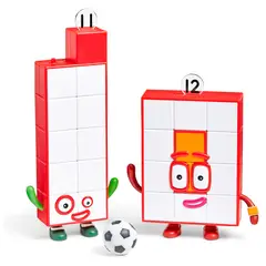 GENERICO - Figuras de 11 y 12 Numberblocks Friends + Pelota de Futbol